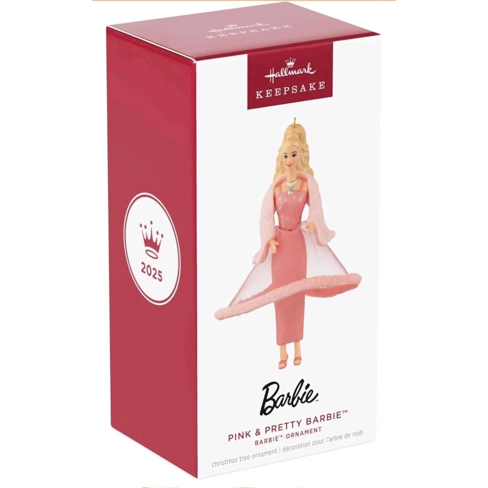 Hallmark Keepsake Barbie Christmas Ornament, Pink & Pretty, Gifts for Barbie